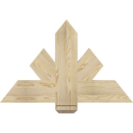 Ekena Millwork Kennewick Rough Sawn Timber Gable Bracket, Douglas Fir, 36"W x 23"H x 2"D x 6"F, 15/12 Pitch GBW036X23X0206KEN00RDF